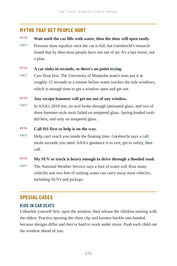 Inside page showing myths and special cases